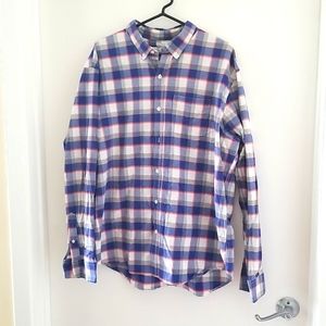 Old Navy Men's Oxford Shirt, blue coral and gray, XXL TTG